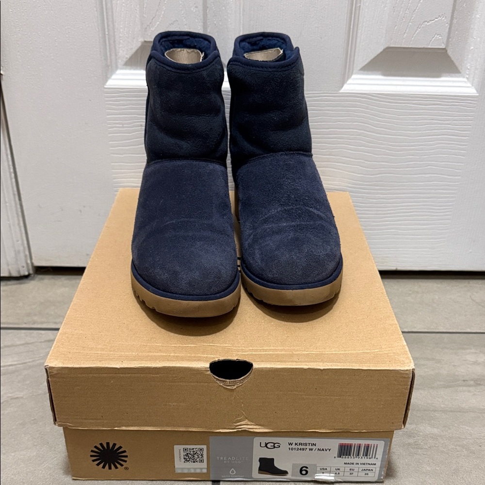 UGG Women’s W Kristin Navy Blue Suede Boots